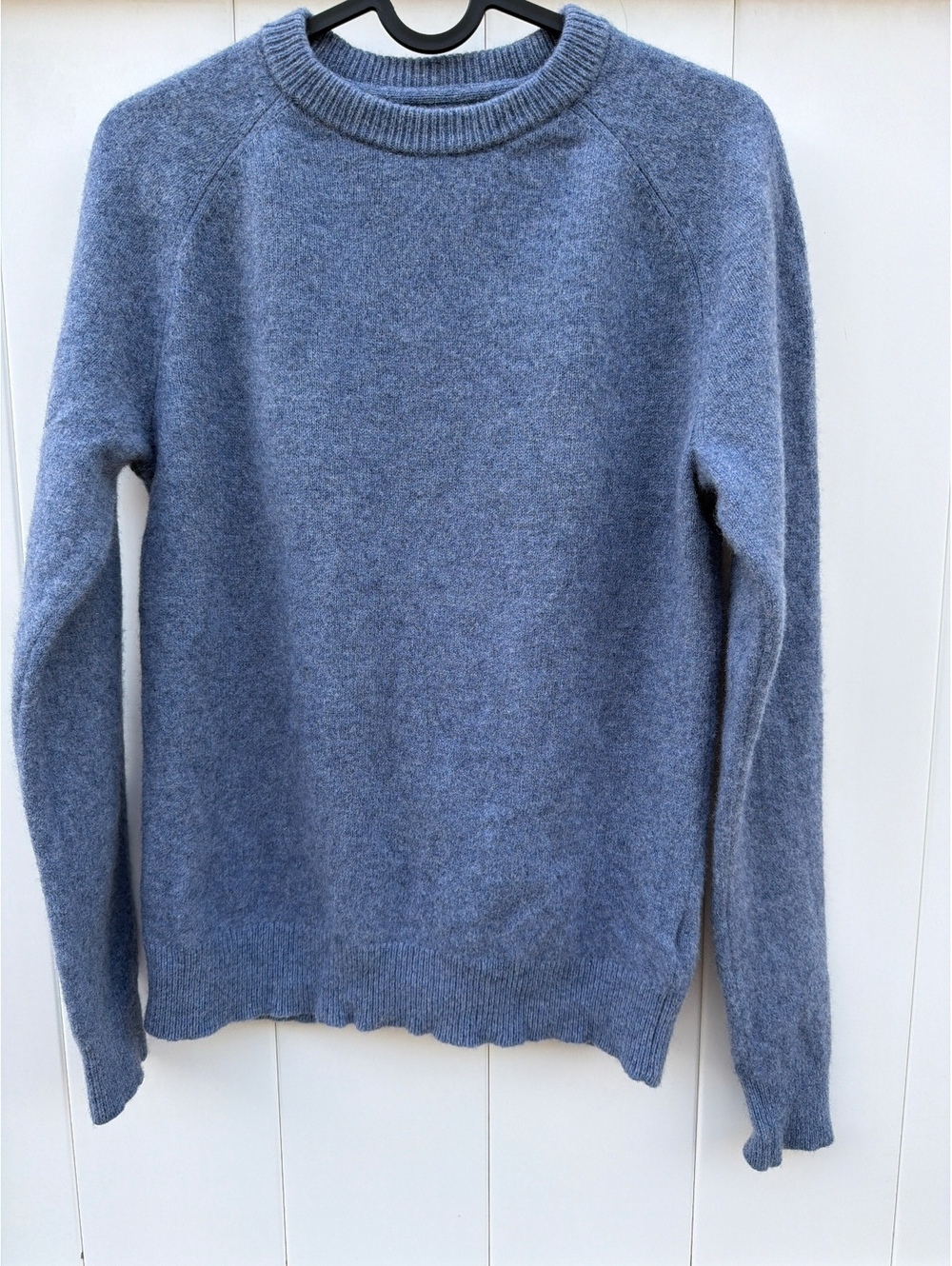 Goodthreads Men's Size S Blue 100% Lambswool Crew Neck Knit Sweater